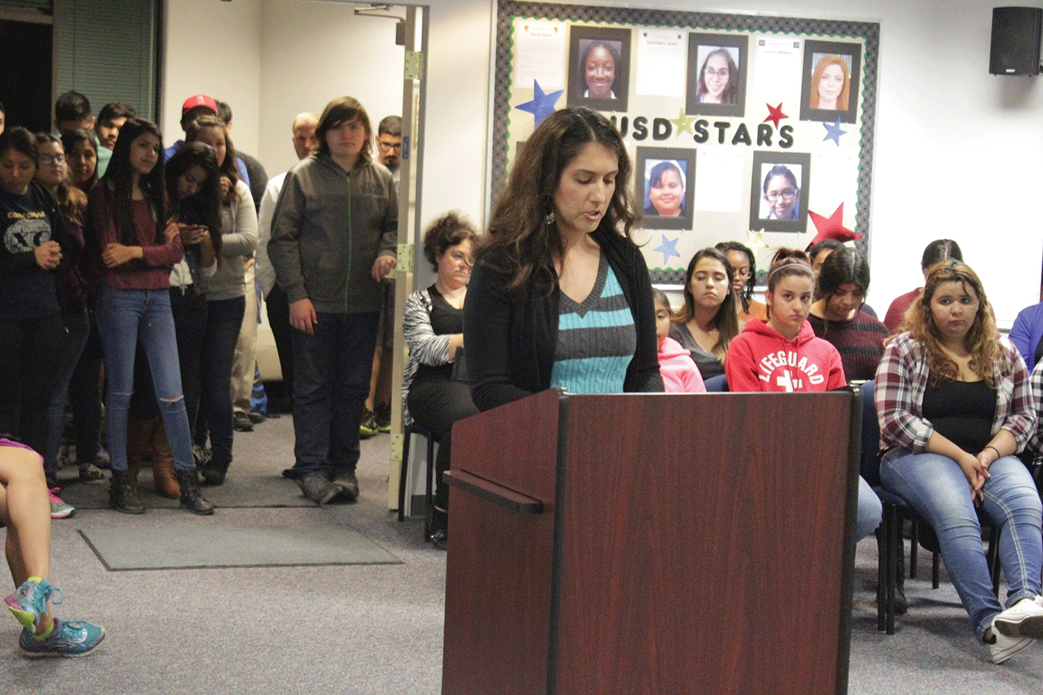 Students attend board meeting