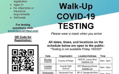 Instagram Post: Free COVID-19 testing in Corcoran once a…